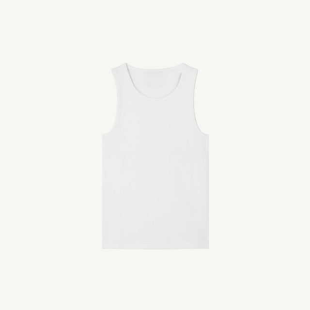 Slim Ribbed Tank Embroidered Sample.