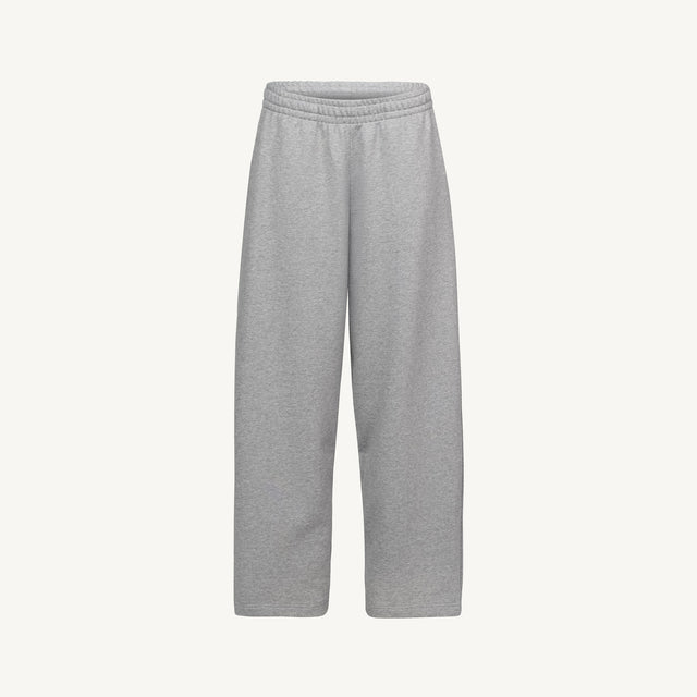 Grey Marl Straight-Leg Relaxed Sweatpants Mockups.
