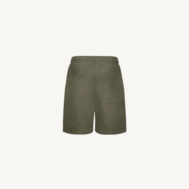 Vintage Olive Relaxed Sweatshorts.