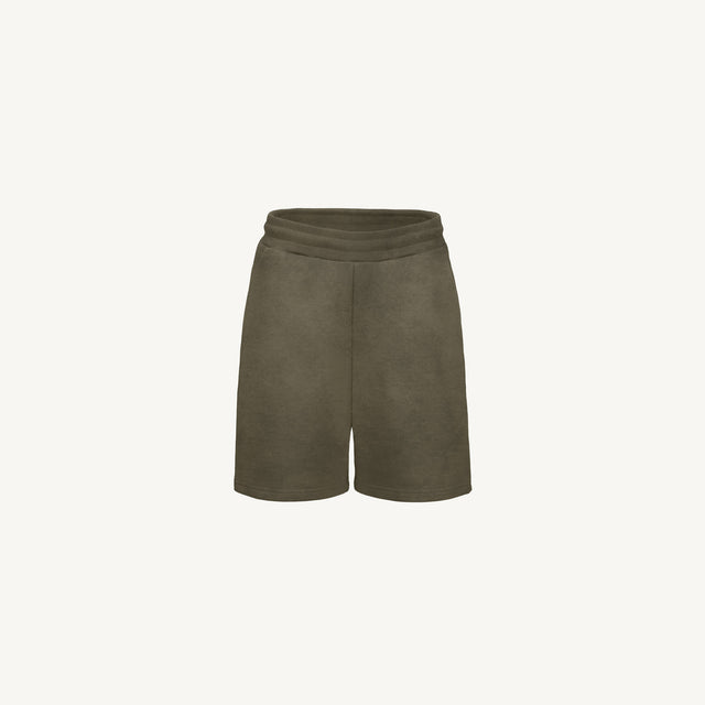 Vintage Olive Relaxed Sweatshorts.
