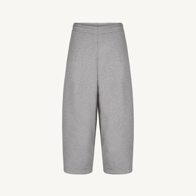 Grey Marl Straight-Leg Baggy Sweatpants.