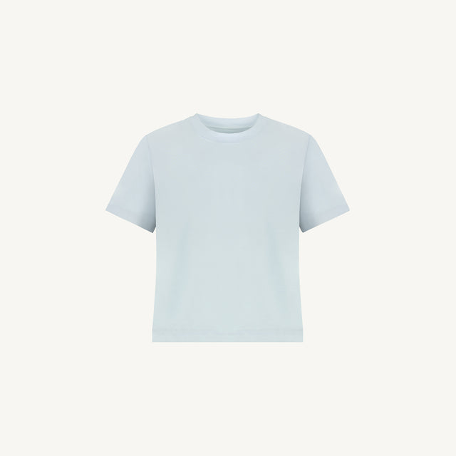 Cold Blue Women’s Clean Cut Tee Mockups.