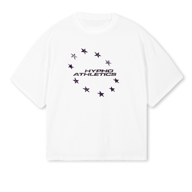 ATHLETICSSTARTEE White Oversized Boxy Tee.