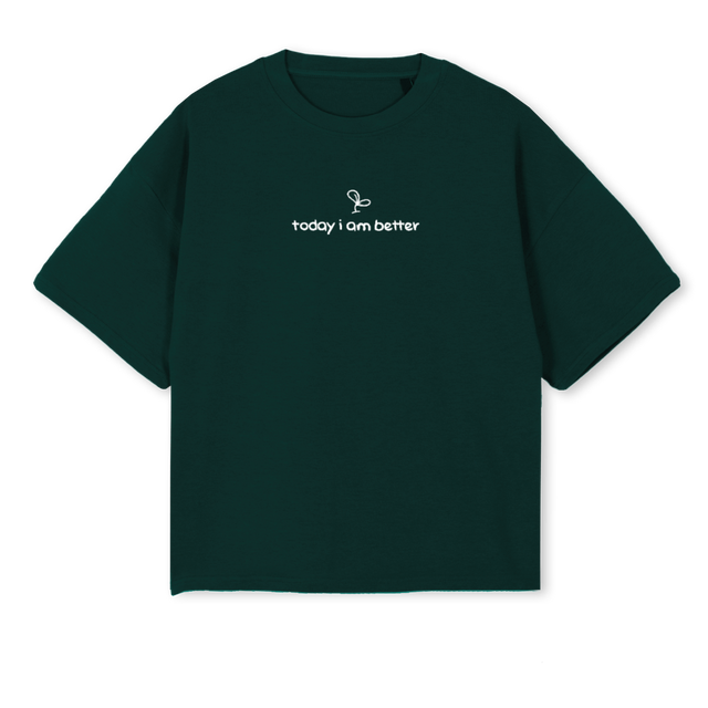 KYLIE PRICE TIAB Wild Green Oversized Boxy Tee.