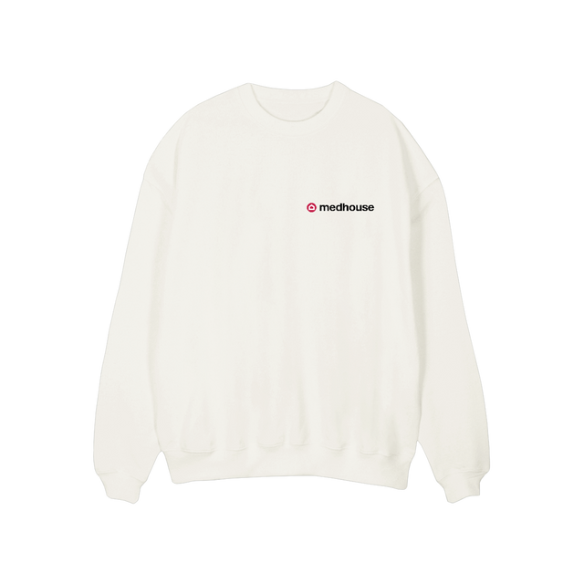 MEDHOUSETWO Vintage White Regular Crewneck Sweater.