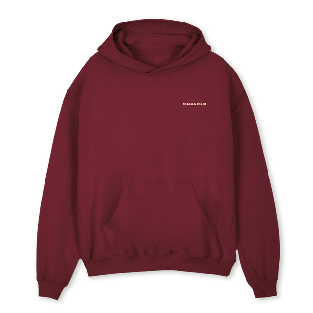 HOODIERED Burgundy Oversized Hoodie.