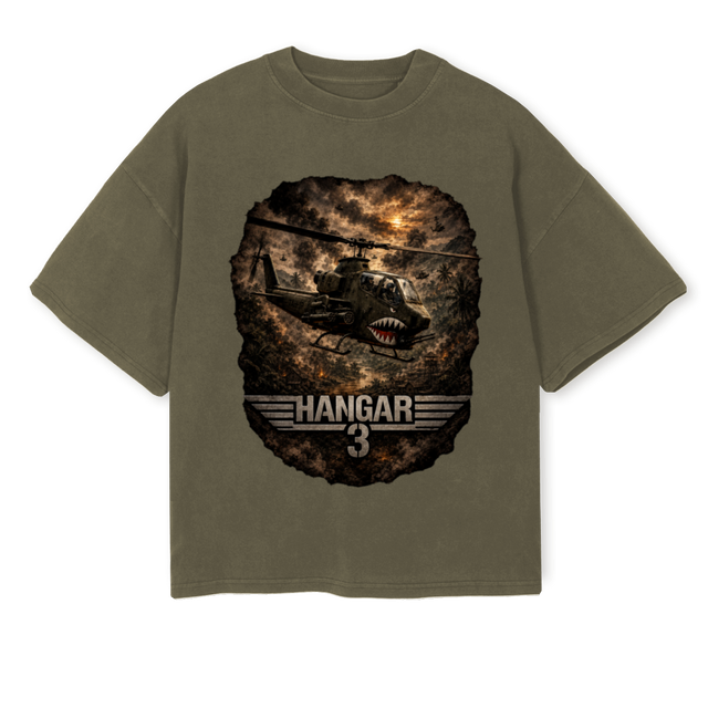 COBRATEE Vintage Olive Oversized Boxy Tee.