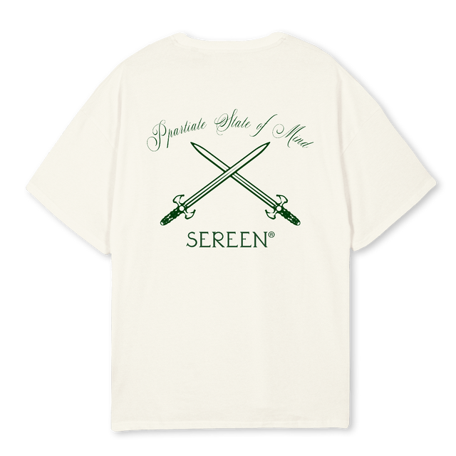 SWORDS Cream Oversized Tee.