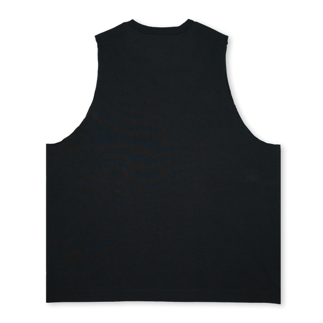 AVOIDPURPLE Deep Black Oversized Vest.