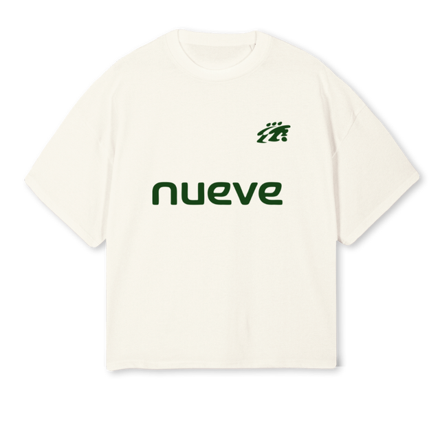 NUMERONEUF Cream Oversized Boxy Tee.