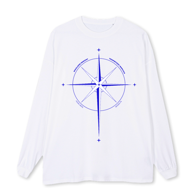 FERRYVERSIONTHREE White Oversized LS Tee.