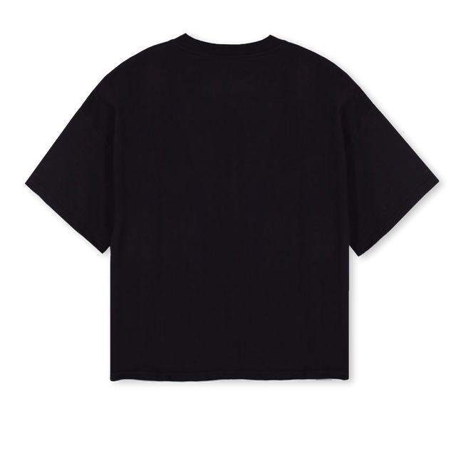 GARDASEE Black Oversized Boxy Tee.