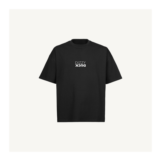BOX LOGO Black Oversized Boxy Tee.