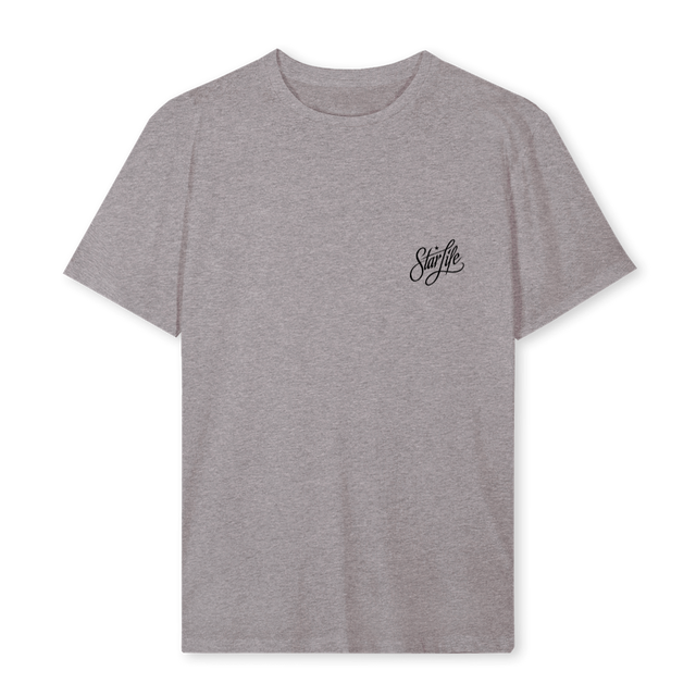 TEEBLAKLOGO Grey Marl Regular Tee.