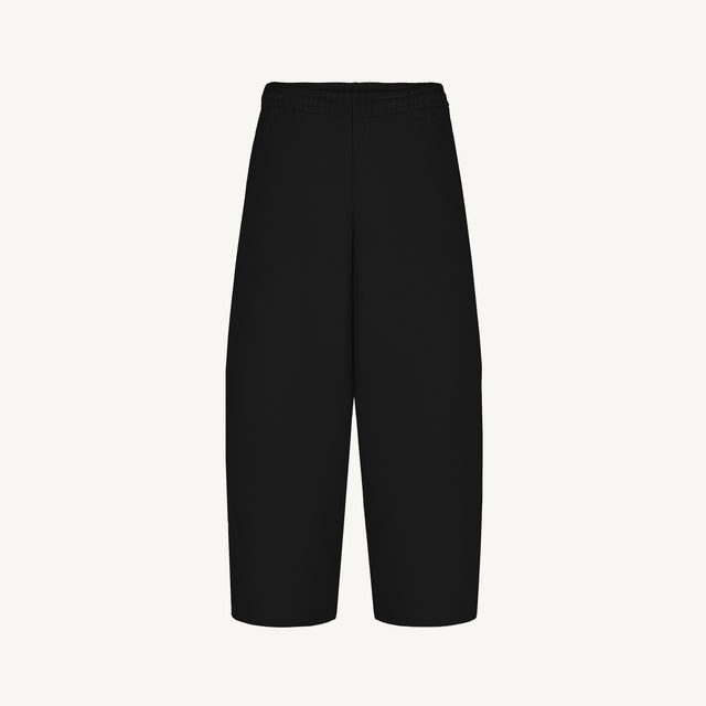 Black Straight-Leg Baggy Sweatpants.