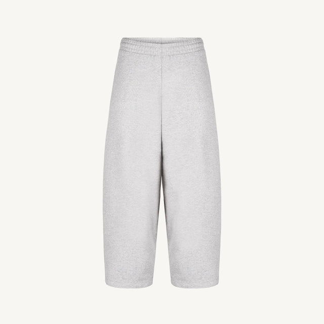 Light Grey Marl Straight-Leg Baggy Sweatpants.