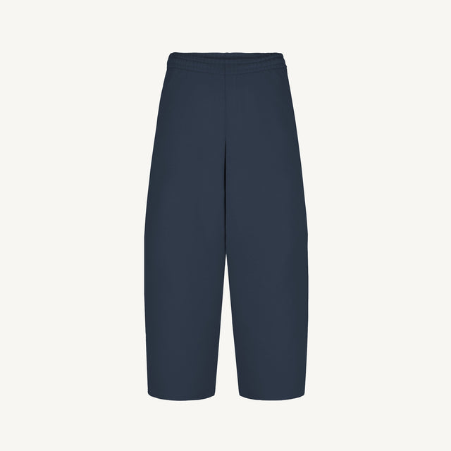 Navy Blue Straight-Leg Baggy Sweatpants.