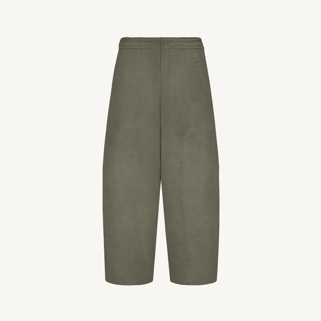 Vintage Olive Straight-Leg Baggy Sweatpants.