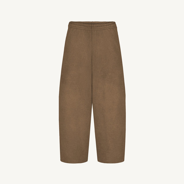 Vintage Tan Straight-Leg Baggy Sweatpants.