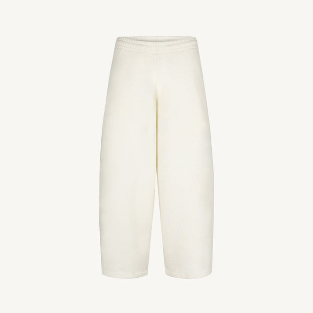 Vintage White Straight-Leg Baggy Sweatpants.