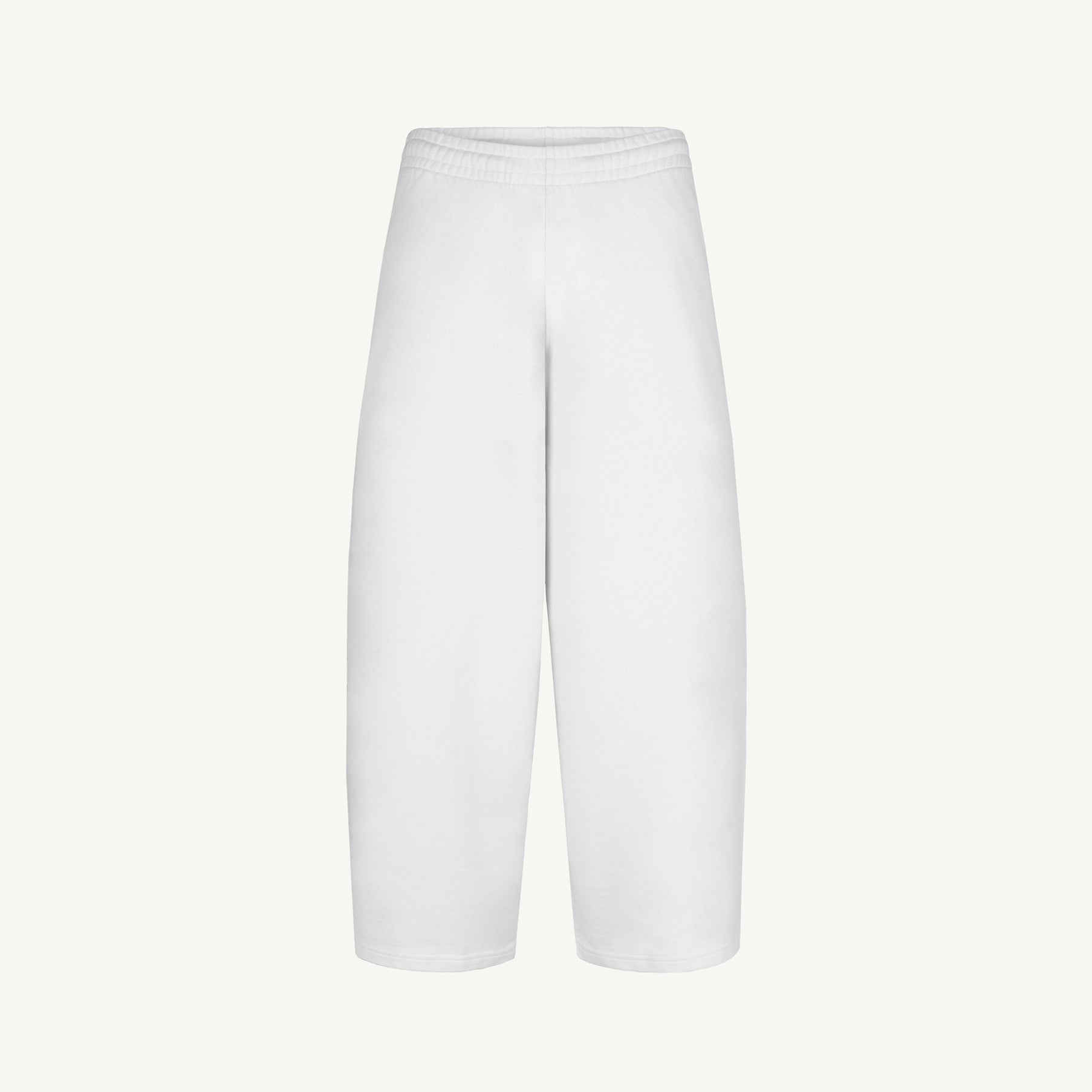 White Straight-Leg Baggy Sweatpants. – WATC STUDIO