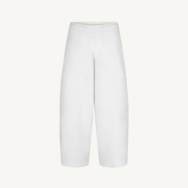 White Straight-Leg Baggy Sweatpants.