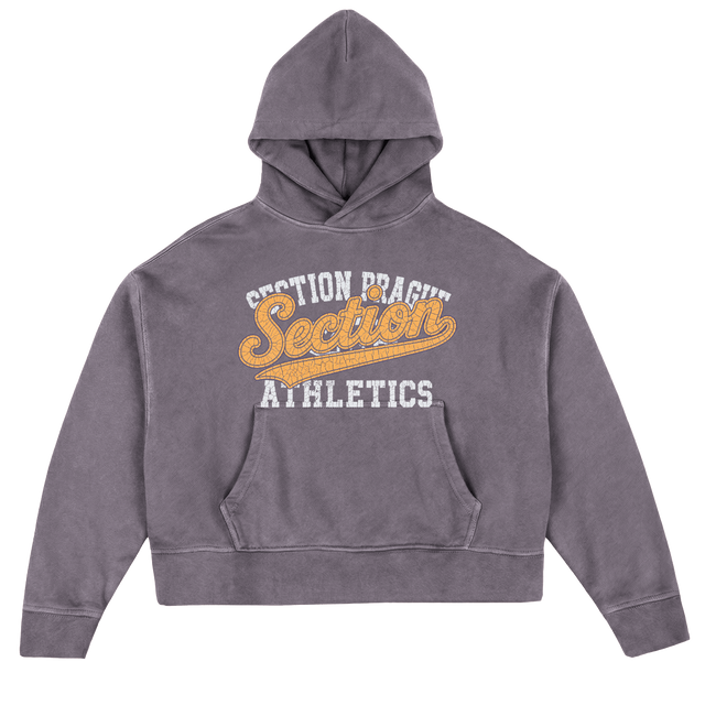 SECTION ATHL Pigment Grey Oversized Boxy Hoodie.