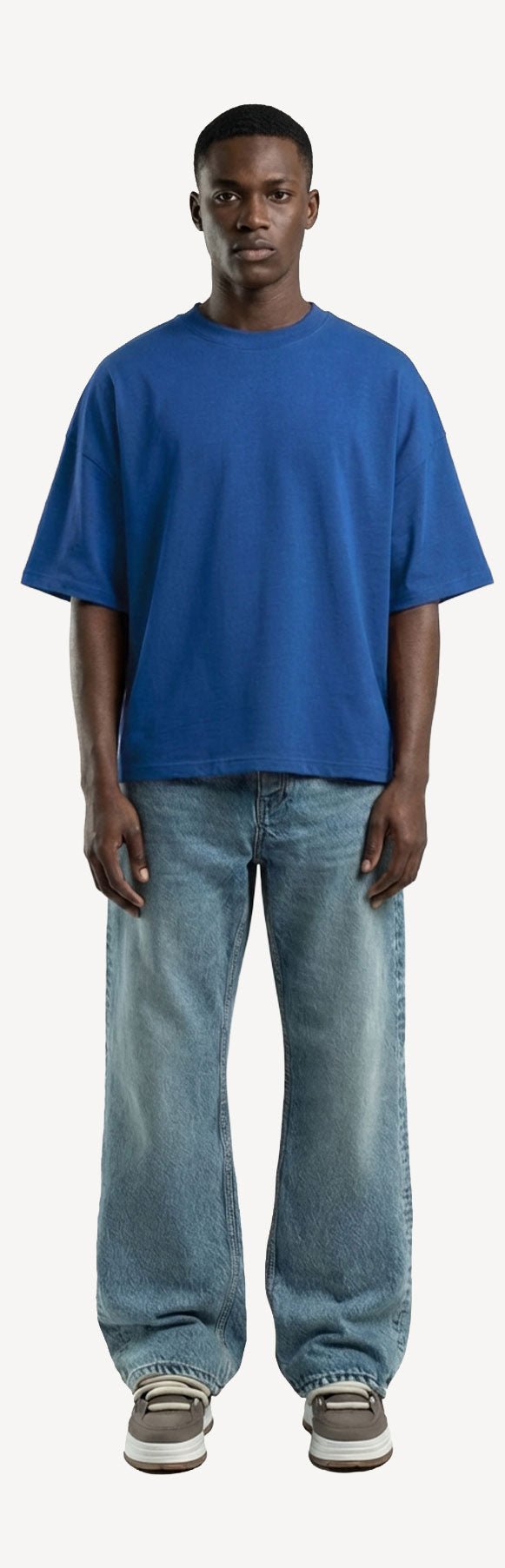 Cobalt Blue Oversized Boxy Tee.