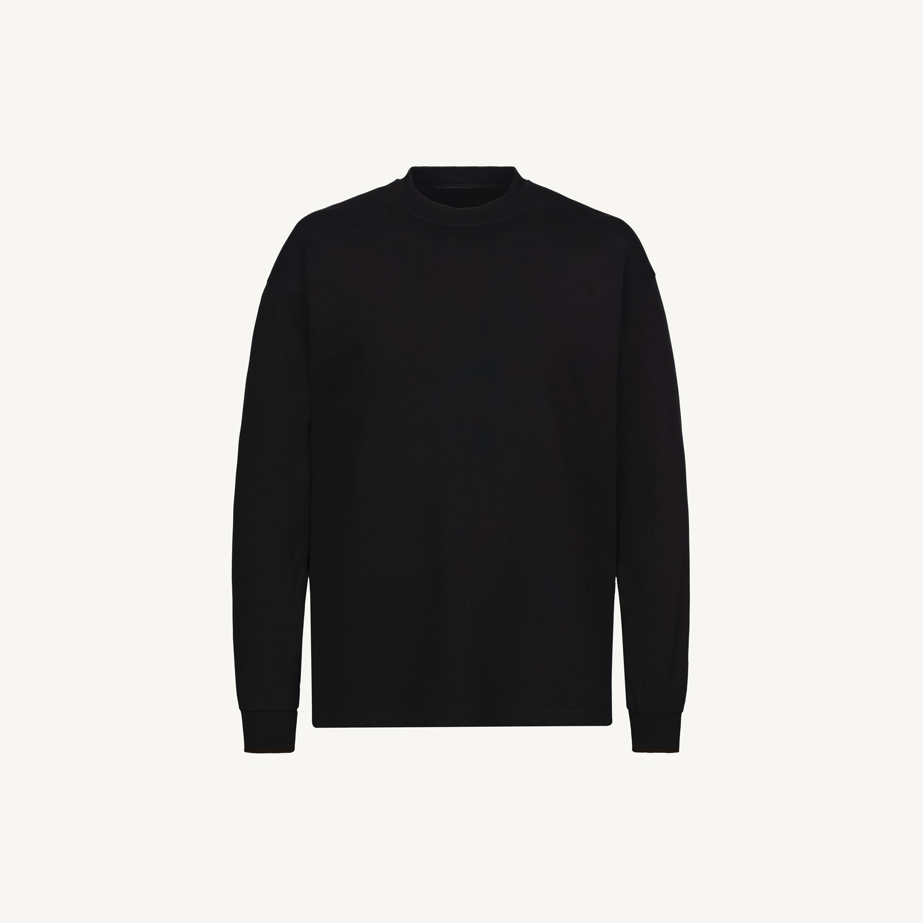 Black Oversized LS Tee. – WATC STUDIO