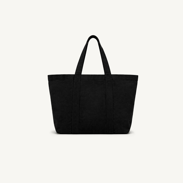 Black Oversized Canvas Tote Bag.