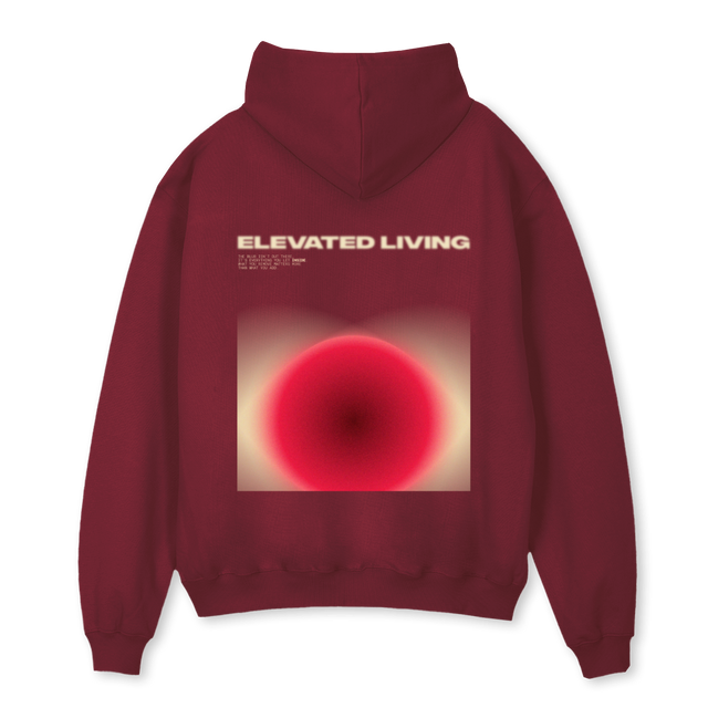 HOODIERED Burgundy Oversized Hoodie.