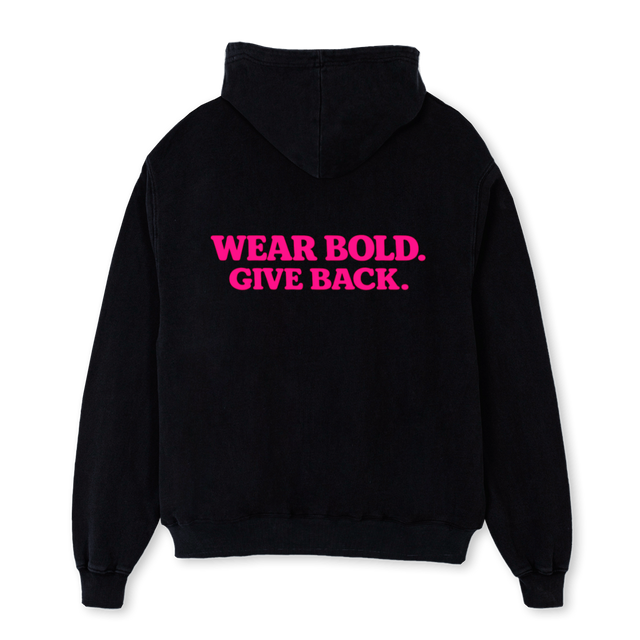 SWEATSTRAY Black Oversized Hoodie.