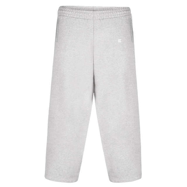 JOGGERSWHWR Light Grey Marl Straight-Leg Baggy Sweatpants.