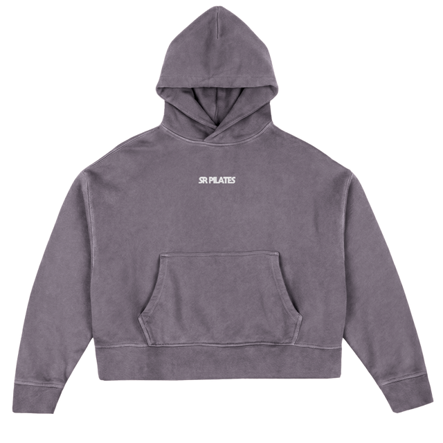 SR PILATES Pigment Grey Oversized Boxy Hoodie.