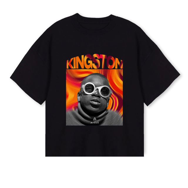 BISÉ Black Oversized Boxy Tee.