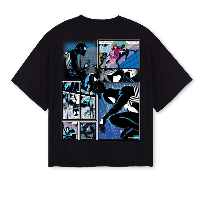 SYMBIOTE Black Oversized Boxy Tee.