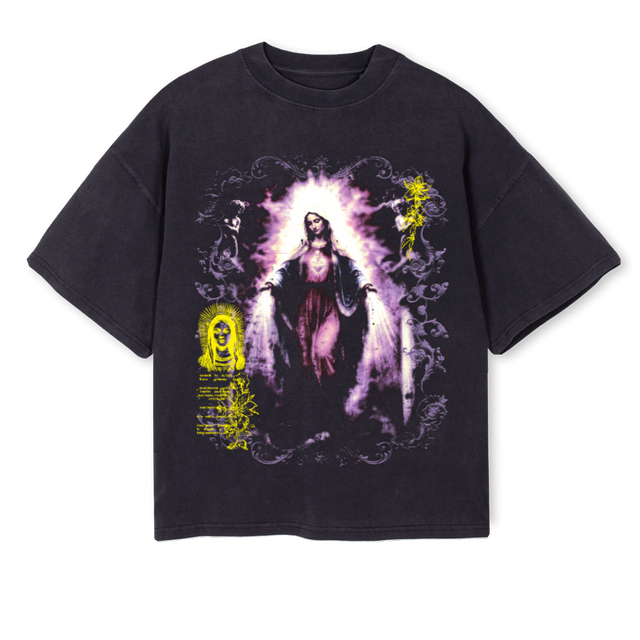 MARYTWO Vintage Black Oversized Boxy Tee.