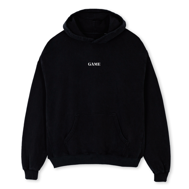 SWEATGAME BRANCO Black Oversized Hoodie.