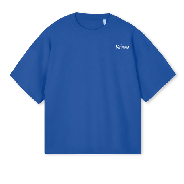 FORNER AZUL Cobalt Blue Oversized Boxy Tee.