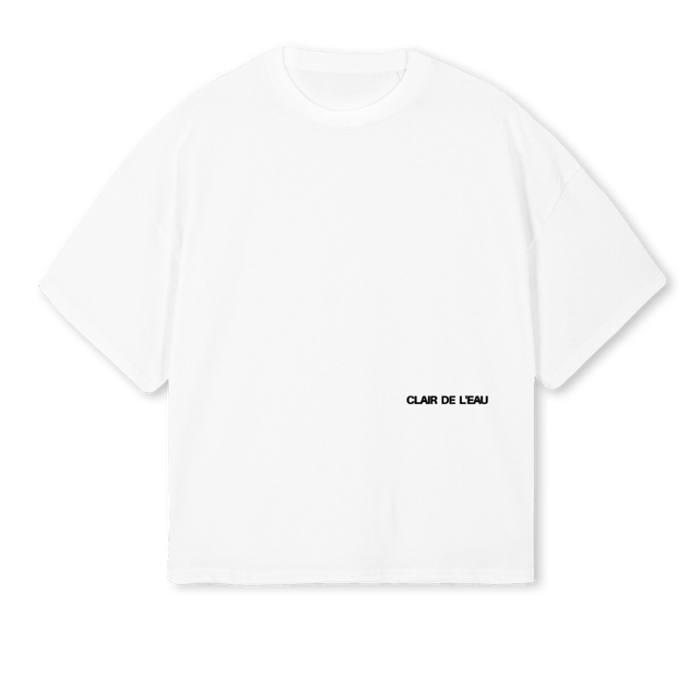 BOTH SIDES CDL EST White Oversized Boxy Tee.