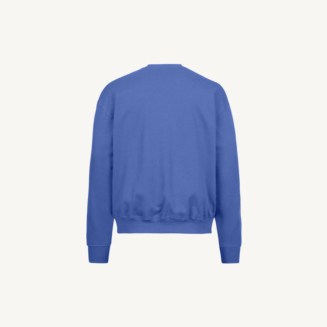 Cobalt Blue Oversized Crewneck Sweater.