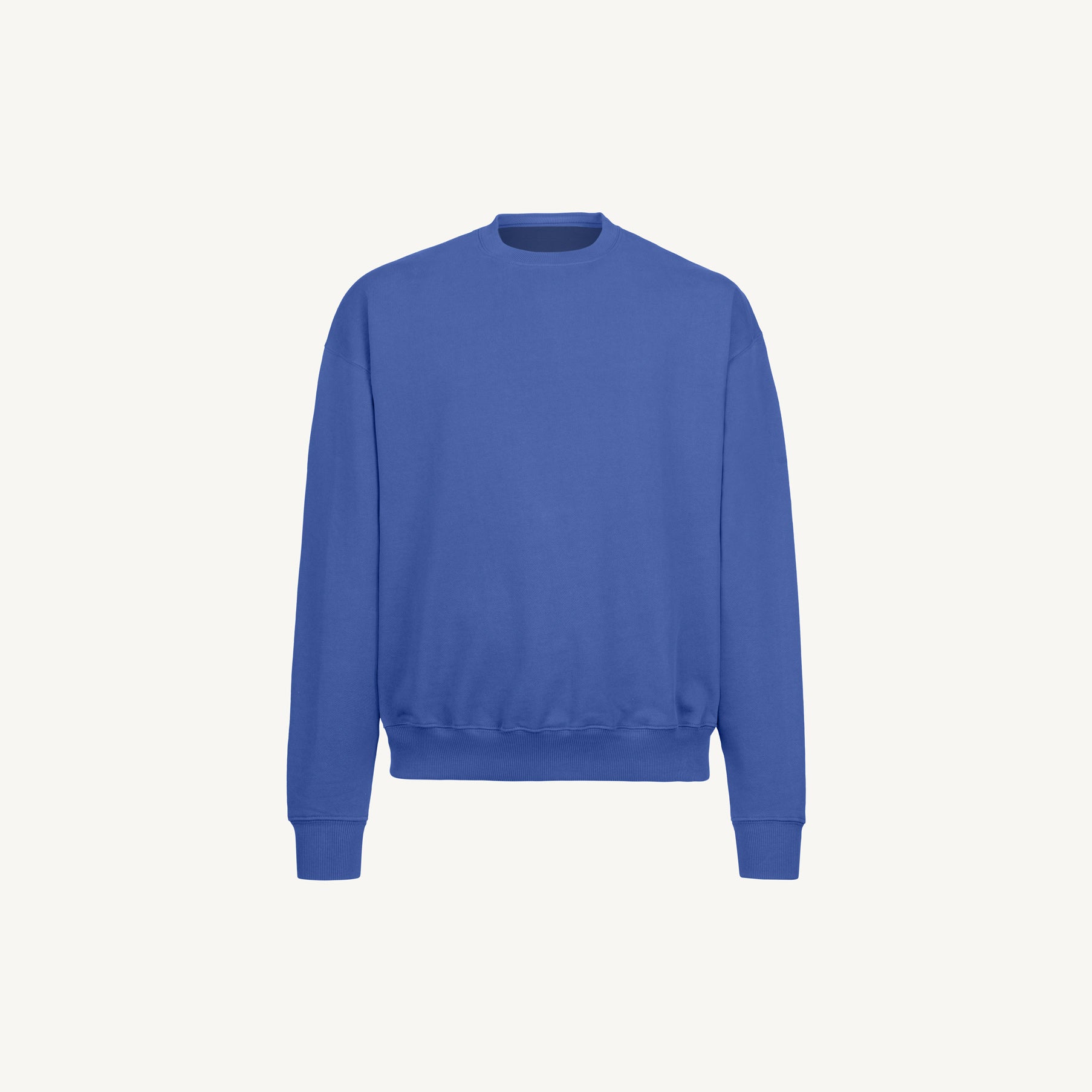 Cobalt Blue Oversized Crewneck – WATC STUDIO