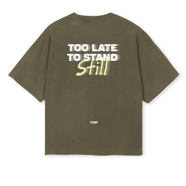 STILL Vintage Olive Oversized Boxy Tee.