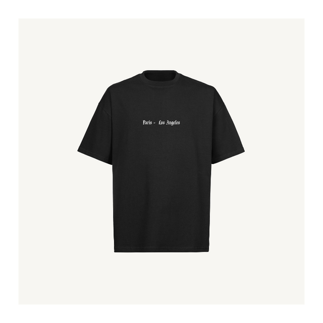 P-LA T-SHIRT Black Oversized Tee.