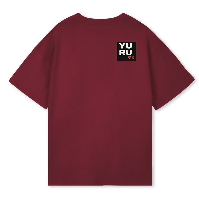 TEEYURU Burgundy Oversized Tee.