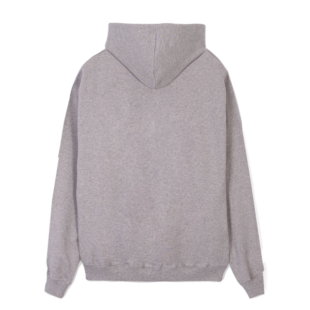 ZIPPEDHOODIEBKLOGO Grey Marl Regular Zipped Hoodie.