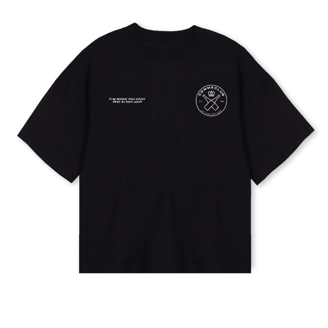 THEROOM Black Oversized Boxy Tee.