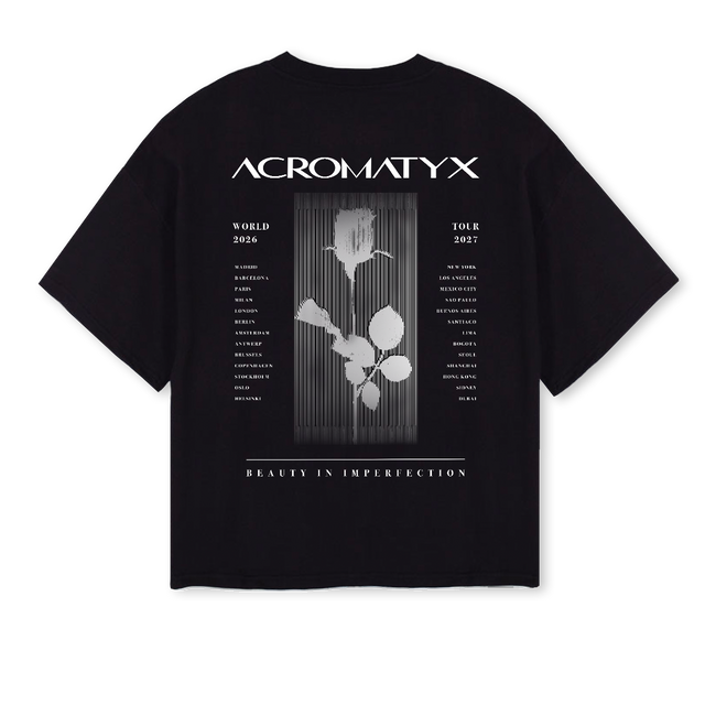 ACROMATYXWORLDTOUR Black Oversized Boxy Tee.