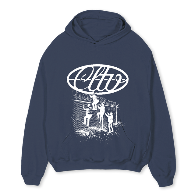 THEESCAPE Navy Blue Oversized Hoodie.