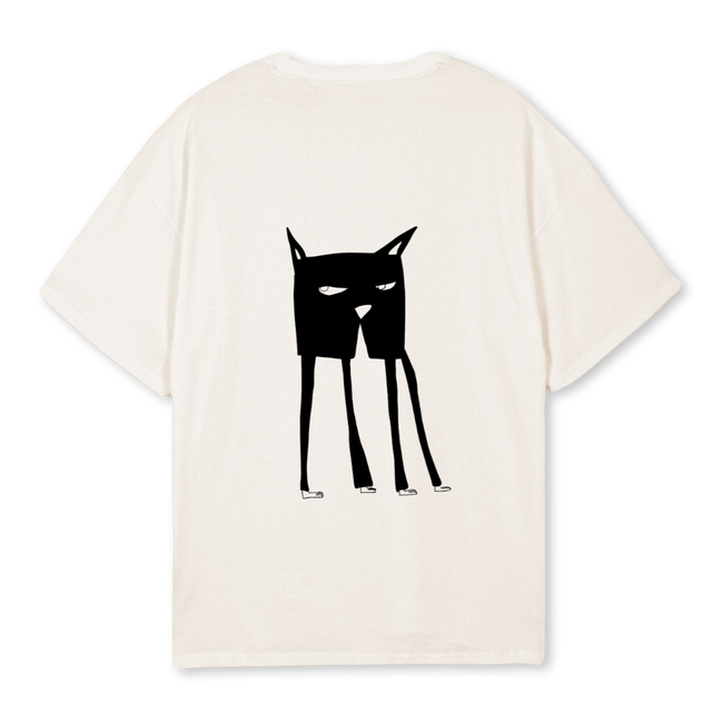 KRUSH OS Vintage White Oversized Tee.